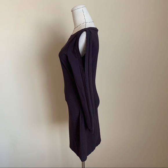 All Saints Emelle Dress in Liquorice Dark Purple Bodycon Goth sz 4 - Picture 8 of 12